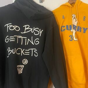 Black and Yellow Graphic Hoodies